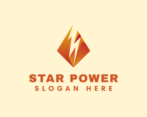 Power Energy Lightning logo design