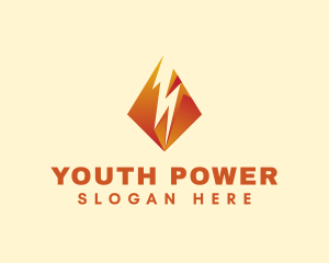 Power Energy Lightning logo design