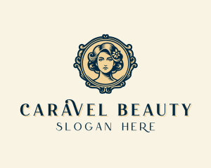 Woman Floral Beauty logo design