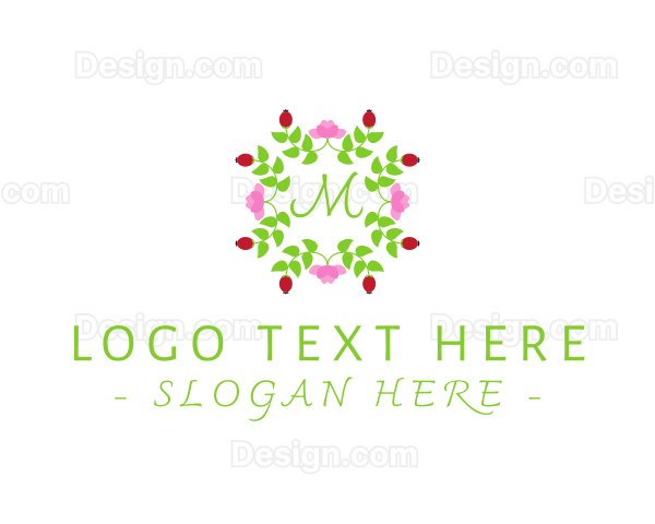 Beauty Floral Wreath Logo