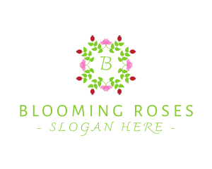 Beauty Floral Wreath logo design