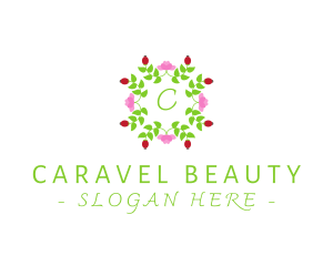 Beauty Floral Wreath logo design