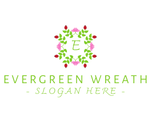 Beauty Floral Wreath logo design