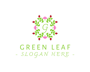 Beauty Floral Wreath logo design