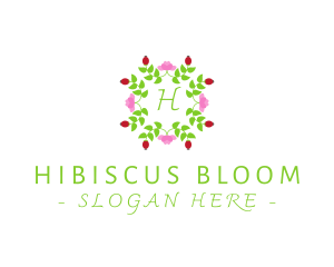 Beauty Floral Wreath logo design