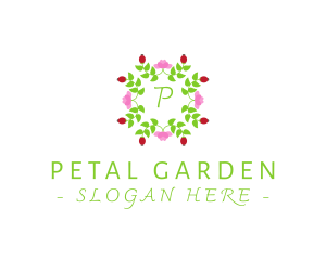 Beauty Floral Wreath logo design