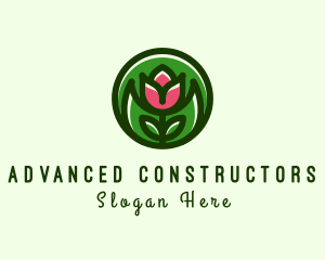 Tulip Flower Gardening logo design