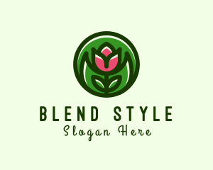 Tulip Flower Gardening logo design