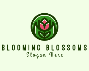 Tulip Flower Gardening logo design