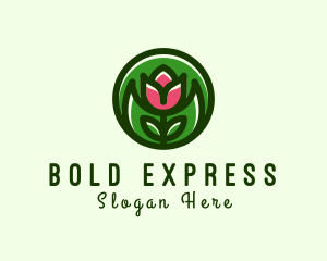 Tulip Flower Gardening logo design