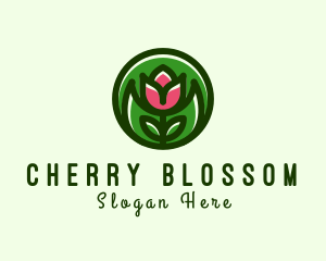 Tulip Flower Gardening logo design