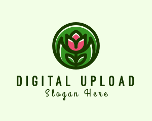 Tulip Flower Gardening logo design