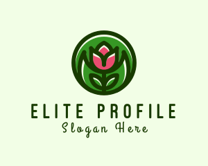 Tulip Flower Gardening logo design