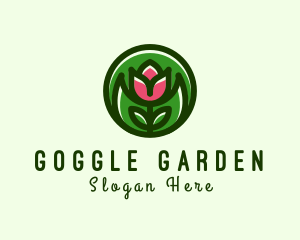 Tulip Flower Gardening logo design