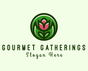 Tulip Flower Gardening logo design