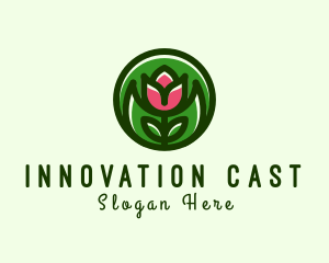 Tulip Flower Gardening logo design