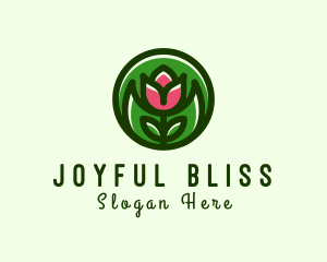 Tulip Flower Gardening logo design