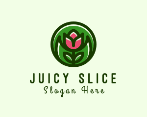 Tulip Flower Gardening logo design