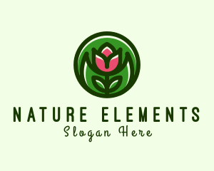 Tulip Flower Gardening logo design