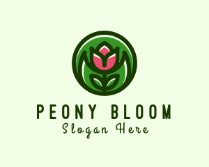 Tulip Flower Gardening logo design