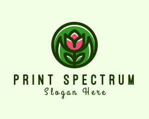 Tulip Flower Gardening logo design