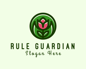 Tulip Flower Gardening logo design