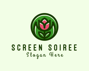 Tulip Flower Gardening logo design