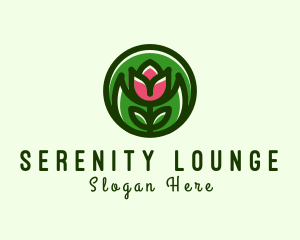 Tulip Flower Gardening logo design