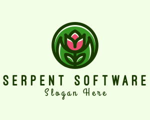 Tulip Flower Gardening logo design