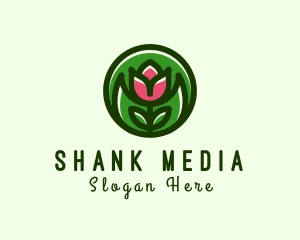 Tulip Flower Gardening logo design