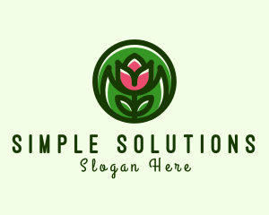 Tulip Flower Gardening logo design