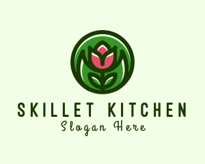 Tulip Flower Gardening logo design