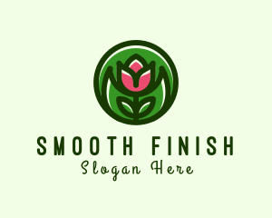 Tulip Flower Gardening logo design