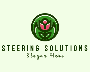 Tulip Flower Gardening logo design