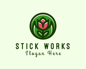 Tulip Flower Gardening logo design