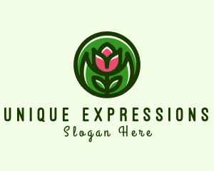 Tulip Flower Gardening logo design