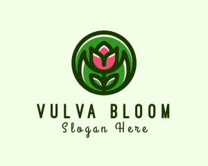 Tulip Flower Gardening logo design