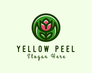 Tulip Flower Gardening logo design