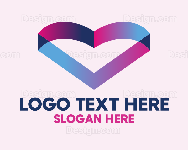 Modern Heart Gradient Logo