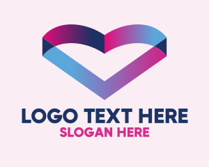 Modern Heart Gradient logo