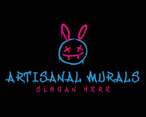 Rabbit Punk Graffiti logo design