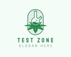 Marijuana Lab Flask logo design