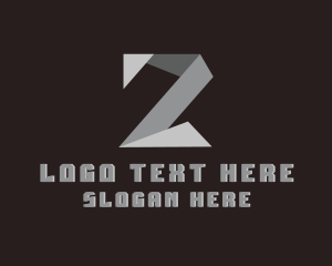 Origami Fold Structure Letter Z logo