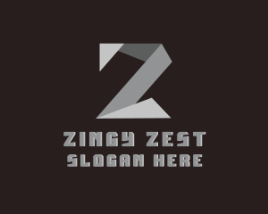 Origami Fold Structure Letter Z logo design