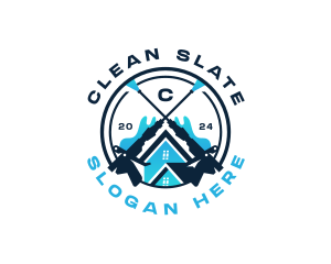 Pressure Washer Cleaning Housekeeping logo design