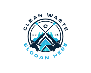 Pressure Washer Cleaning Housekeeping logo design