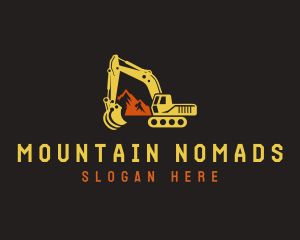 Mountain Excavator Machinery logo design