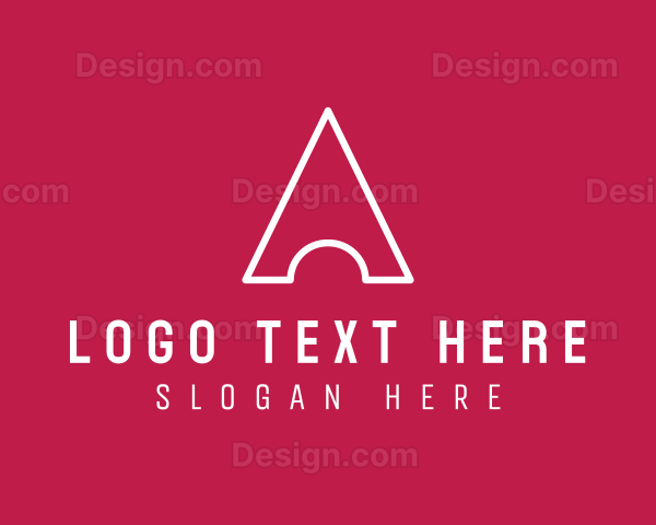 Modern Triangular Letter A Logo