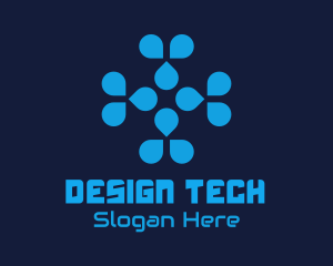 Blue Tech Company logo design