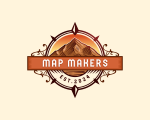 Compass Mountain Peak logo design